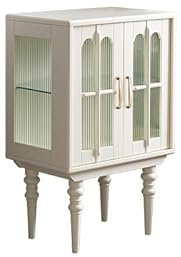ADERFETBI Cave a Vin Armoire à vin en Bois à Double Porte en Verre, Meuble de Rangement for Salon, Meubles de Cuisine Range Bouteille