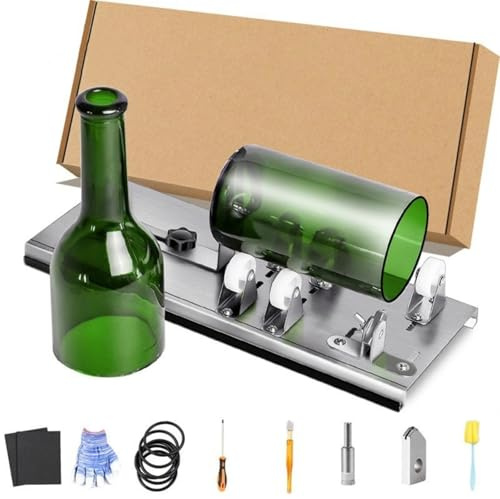 HRLORK Glass Cutter Kit Glass Cutting Tool Set Breaking Bottles for DIY Crafts Cutting Tiles Mosaic Bottles Mirrors