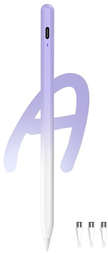 Stylus Stift für A11+/A9+ Tablet Power-Display Android Tablet Stift 4 POM Feder Schnellladung Stylus Pen Kompatibel mit Switch/Samsung Tab A11/A9/iPhone 17-6/Phones und -Tablets (Farbverlauf-Lila)