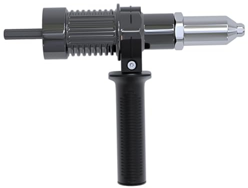 Pistola remachadora eléctrica, accesorio de taladro remachador, adaptador de pistola eléctrica de aleación con mango de plástico y cabeza de 4 remaches, 2, 4 mm, 3, 2 mm, 0, 8