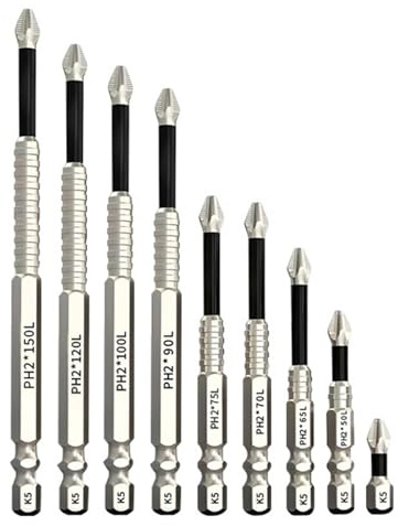 Anti Slip Screwdriver Bits,Magnetic Drill Bits,High Magnetic Screwdriver Drill Bit Set,6 PCS Anti-Slip ImpactBits,Anti-Slip Strong Grip Professional DriverBits for Precision Drilling and Fastening