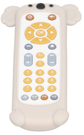 CHICIRIS Juguete de Control Remoto para bebé, Simulación Educativa Musical, Control Remoto de TV Infantil con Cubierta de Silicona, Mordedor, para Niños Pequeños (Funda Koala y Mando a Distancia