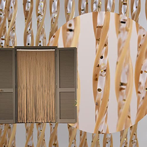 PVC-Türvorhänge Modell Capri – Aluminiumträger - Made in Italy - Eichmaß (95X200/100X220/120X230/130X240/150X250) – Fliegenvorhang (80X200, AMBRA N.1)