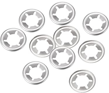 sourcing map 10 Piezas M7 Estrella Bloqueo Arandela 304 Inoxidable Acero | 6, 5mm ID 15mm OD Interno Diente Bloqueo Arandelas Empuje Bloqueo Velocidad Clip
