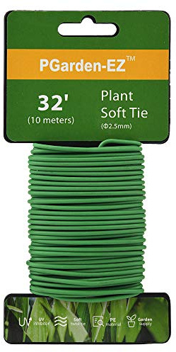 Plant Ties - 32.8ft Soft Twist Ties Green TPR Garden Ties Supply, for Supporting Plants Tomatoes Office Home Organizing