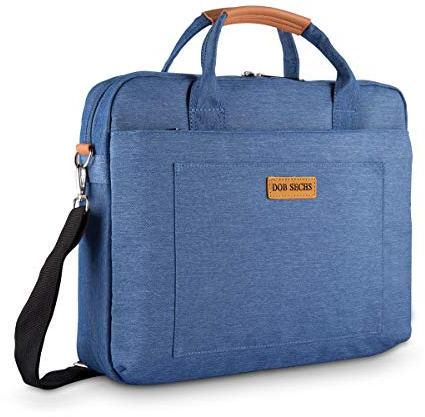 DOB SECHS 17.3 Zoll Laptoptasche Aktentaschen Handtasche Tragetasche Schulter Tasche Notebooktasche Laptop Sleeve hülle für bis zu 17-17.3 Zoll Laptop, Blau