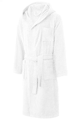 CelinaTex S-XXL Bademantel Kapuze Uni lang aufgesetzte Taschen Damen Herren Unisex warm Frottee Baumwolle Morgenmantel, Sauna, Spa, Pool, Bad, flauschig und komfortabel OEKO-TEX Arizona