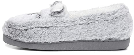 The Slipper Company Womens Moccasin Slipper - Size 4 UK - Grey