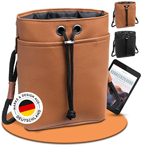 Pawz&Pawz Leckerlitasche für Hunde | Die stylische Wahl für Futterbeutel Hundetraining & Welpen-Erziehung | Praktisch, robuster Leckerlibeutel + Kotbeutelspender | Gassi-Tasche Hund