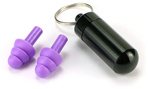 Everyday Carry Earplugs – Soft Silicone Reusable Ear Plugs in a Compact Keyring Capsule. Comfortable Noise Reduction for Sleep, Study, Work and Travel. (1 Pack)