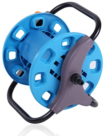 Moageme Carrello per avvolgitubo da giardino, portagomma portatile autoportante, capacità di 25 , supporto per tubo dell'acqua, contiene tubo flessibile da 208 cm