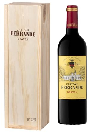 Coffret Cadeau Caisse Bois - Château Ferrande - AOP Graves - Vin Rouge – 75cl