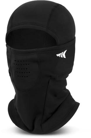 KastKing Winter Mountain Mist Balaclava Face Mask for Men & Women-Ideal Cold Weather Gear for Ice Fishing,Snowmobiling,Skiing Black