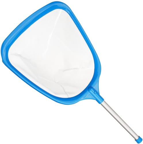 TidyMister Hot Tub Skimmer Spa Net with 12'' Aluminum Pole Ultra Fine Mesh Net Handy Leaf Skimmer for Small Above Ground Pools Pick Up Fine Debris Lightweight Net