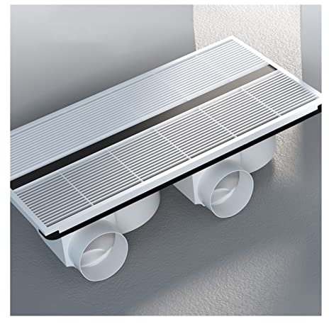 DEAVER Extractor de Aire Extractor de Doble Motor de Alta Potencia, Extractor Rectangular de Doble núcleo con válvula de retención, Ventilador de ventilación Fuerte Integrado en el Techo de la Cocina