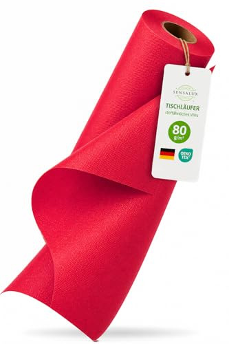 Sensalux Tischläufer Vlies 30 cm x 25 m Pink, abwaschbar | wasserabweisend, stoffähnliches Tischband, OEKO-TEX, Party Hochzeit Catering Event