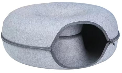 Hundebett Katzenhöhlenbett Katzenbett, Katzentunnelnest, rundes Filz-Katzenrohr, Spielspielzeug, Katzentunnel für Innenkatzen, Katzenlabyrinth-Spielzeug, ansprechend Haustier-Katzenhaus ( Color : B ,