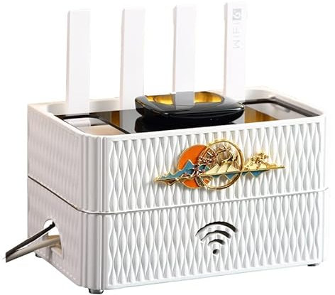Kabelmanagementbox Router-Aufbewahrungsbox Licht Luxus modernes Hotel Wohnzimmer TV-Schrank Plug-Reihenaufbewahrung und Finishing-Kabelmanagementbox Kabelbox für Verstecken von Drähten und Steckdosen