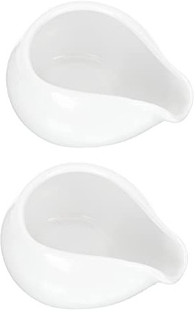 Ciieeo 2pcs Ceramic Sauce Pitchers Lightweight Jugs for Honey and Sauces Simple Design for Home Restaurant Use