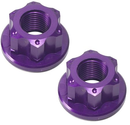 JISADER 2 stück Fahrrad Rad Hub Achse Muttern Fahrrad Hinterachse M10 Mutter, Bike Seil M10 Mutter Fahrrad Muttern Hinterrad Hub, lila