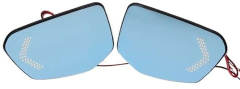 JMORCO Spiegelglas Außenspiegel Glas Blaues Außenspiegelglas Mit Basis, Autowinkel, Breiter, Blendfreier Spiegel, Blinkerlampe Für Civic 2016 2017 2018 2019 2020