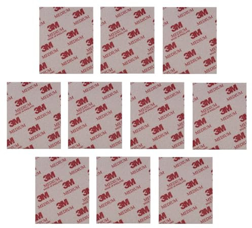 Hergestellt mit 3 M Soft Pads, 10 Stück, Schleifschwamm, Schleifpad, Schleifen und Polieren, Nass- oder Trockenschliff, Schaumstoff-Pads,waschbar und wiederverwendbar (medium 10 Piece)
