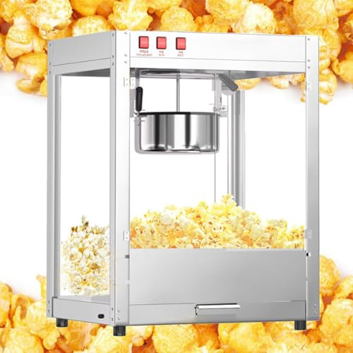 YANGYMM Macchina per Pop Corn Professionale Comercial 1600 W, Sin Aceite, Palomitas de MaíZ Frescas Caseras en Menos de 3 Minutos, Utiliza Aire Caliente, Fiestas, Fiesta de CumpleañOs de NiñOs