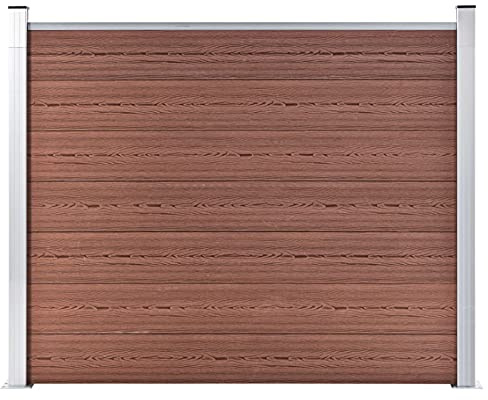 Cizuho Pannello di Recinzione in WPC 180x146 cm Marrone,Canniccio Standard Recinzione per Giardino