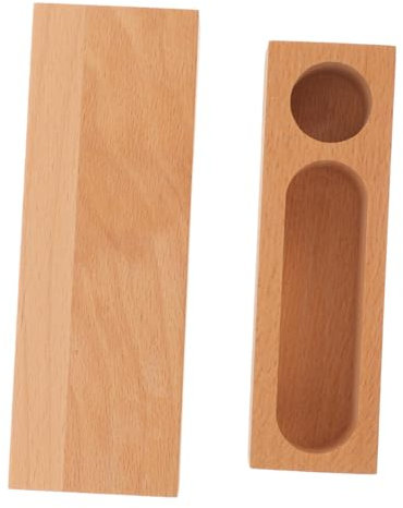 TOKIDNY Stempelkissenbox Holz Stempelaufbewahrung Tragbarer Siegelbehälter Multifunktionaler Organizer Für Stempel Und Tintenpaste