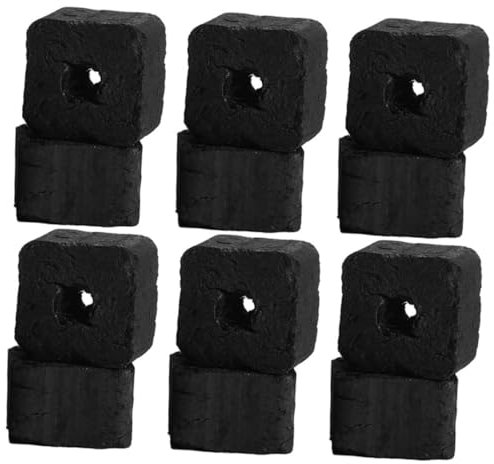YARNOW Bamboo Charcoal Small Smokeless Odorless Charcoal Briquettes for Bbq Fire Pit and Indoor Tea Brewing 1lb Pack Portable Heating for Outdoor Cooking and Camping