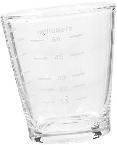 Cabilock Tazza Da Espresso Trasparente Con Scala Misurino Per e Latte Cucina Caffetteria Ristorante e Ufficio