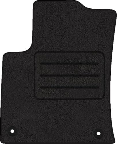 Fußmatten Velours Autoteppich passend für Citroen C3 AIRCROSS Fahrer schwarz