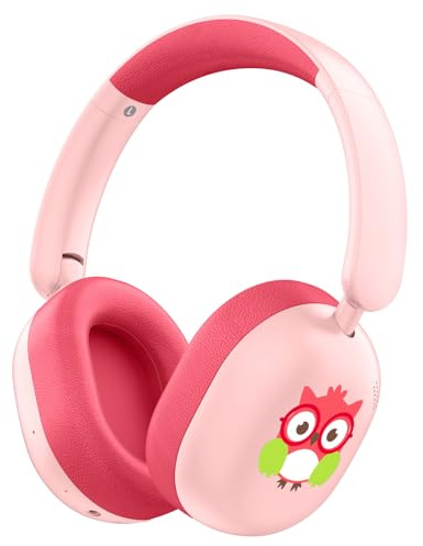 LOBKIN Casque Enfant, Casque Bluetooth sans Fil et Filaire Enfant avec Microphone, Volume Limité 85dB, Casques Audio Enfants Pliable Réglable pour iPad Tablette Téléphone