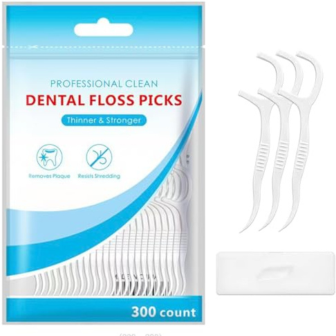 BORISCA 300 Pz Archetti Filo interdentale e Scatola Portaoggetti, Monouso Archetti Filo Interdentale Forcella, Stuzzicadenti per Pulizia Denti, Bastoncini di Filo Interdentale