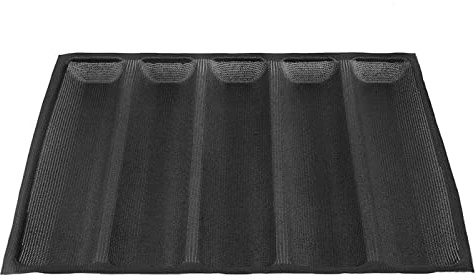 Formas de hornear perforadas de silicona molde de sándwich Pan de pan francés Mat de comida 5 barras de hornear no palitos para rollos de hoagie, bollos de perros calientes