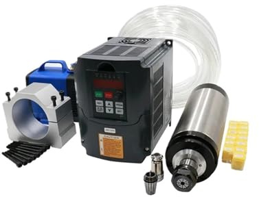 Motore mandrino CNC da 1,5/2,2/3 kW e inverter HY VFD e morsetto mandrino e pompa da 80 W e tubi dell'acqua da 5 m e 1 set di pinze for CNC(2.2kw,220/v)
