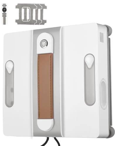 VeftBltrem Window Cleaner Robot,3500pa Square Robot Window Cleaner, Compact Design, Dual Nozzles with Ultrasonic Spray, Multiple Safety System, Edge Detection, for High-Rise Windows Ceiling