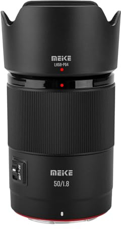 Meike Obiettivo a pieno formato 50 mm F1.8 AF STM autofocus ritratto compatibile con fotocamere Sony E-Mount