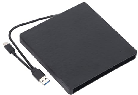 MENDUNER USB C External Optical Drive Enclosure for 9.5mm Slim CD DVD BD Drives, USB 3.0 to Type C Converter with Braided Cable, Plug Play for MacOS, Portable ODD Case