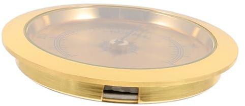 Golden Metal Guitar for Hygrometer Acoustic Guitar Case Monitoring | Easy Read Display, Portable Install Design, Guitar and Case Use, Folk Instrument Moisture Checking