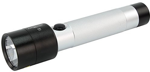 ANSMANN 1600-0155 X30 Handliches Metall mit effizientem Reflektorsystem Hochleistungs-LED-Taschenlampe, Aluminium, silber/schwarz