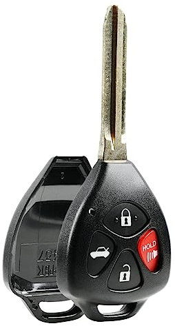 Key Fob Keyless Entry Remote Shell Case & Pad fits Toyota 2008-2013 Avalon / 2007-2011 Camry / 2008-2013 Corolla / 2009-2014 Venza (HYQ12BBY, GQ4-29T)