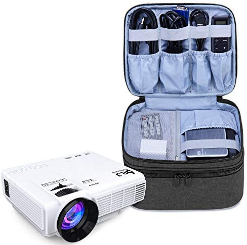 Luxja Borsa per Mini Proiettore APEMAN, Elephas, QKK e DR.Q, Custodia per Mini Proiettore e Accessori, Nero