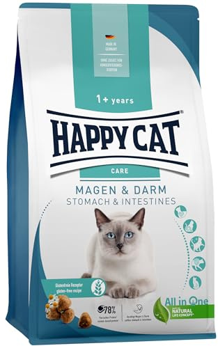 Happy Cat 70596- Care - Comida Seca para Gatos y Gatos con Pato para Gatos sensibles y resacas - 1,3 kg de Contenido