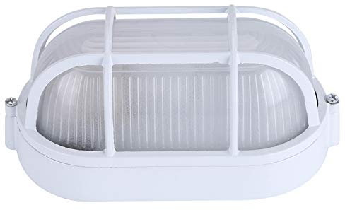 Caiqinlen Lumière de la pièce, Lampe de Sauna, Sauna de Haute dureté antidéflagrant résistant aux Hautes températures pour la Salle de Bains de hammam de Salle de Sauna(Oval)