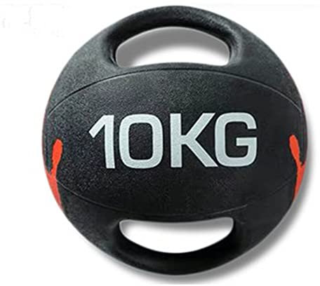 Medizinbälle Hua Fitness-Trainingsball, Elastischer Medizinball Aus Gummi, Agiles Gleichgewichtstraining Schwerkraftball, Doppelgriff rutschfest, 3kg-10kg (Size : 10kg)