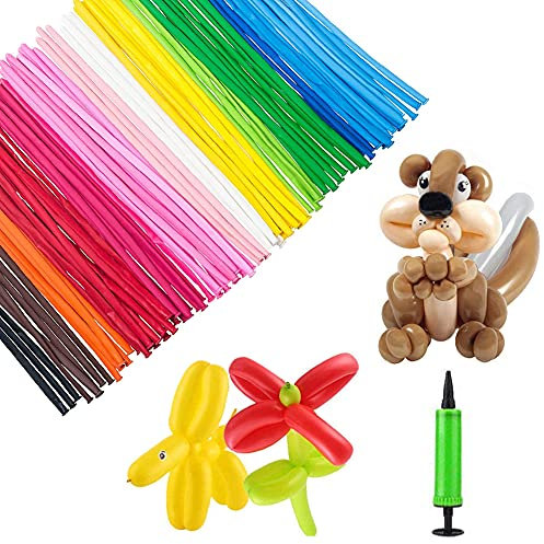 Palloncini Modellabili 100 Pezzi,Lungo Palloncini,Palloncini Lunghi Palloni,Lattice Palloncini per Feste,Assorted Colors Lungo DIY Lattice Palloncini per Matrimoni