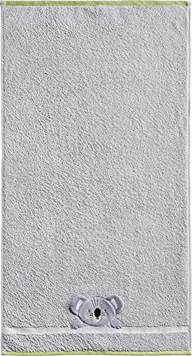 Erwin Müller Kinder Badetuch, Frottiertuch Koala grau Größe 70x140 cm - kuschelweich, schnell trocknend, extra saugstark, mit Aufhänger