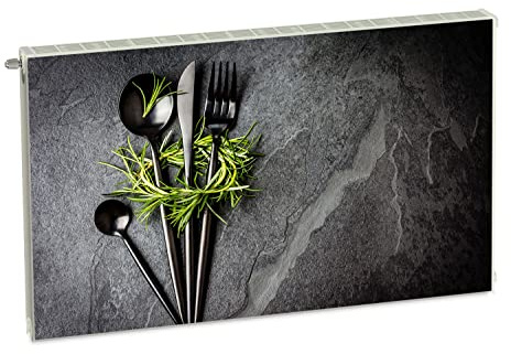 Magnet Heizkörperverkleidung Heizkörperabdeckung Grau Kräuter 100x60 cm Heizung Abdeckung Verkleidung Magnetische Abdeckmatte Kühlschrank aus Einem Flexiblen Magneten Digitaler Aufdruck