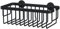 tesa MOON BLACK Duschablage zur Wandmontage ohne Bohren, schwarz matt - einstöckig und extra tief - für Bäder im Industrial Style und moderne Badezimmer - mit Klebelösung - 250 mm x 92 mm x 125 mm